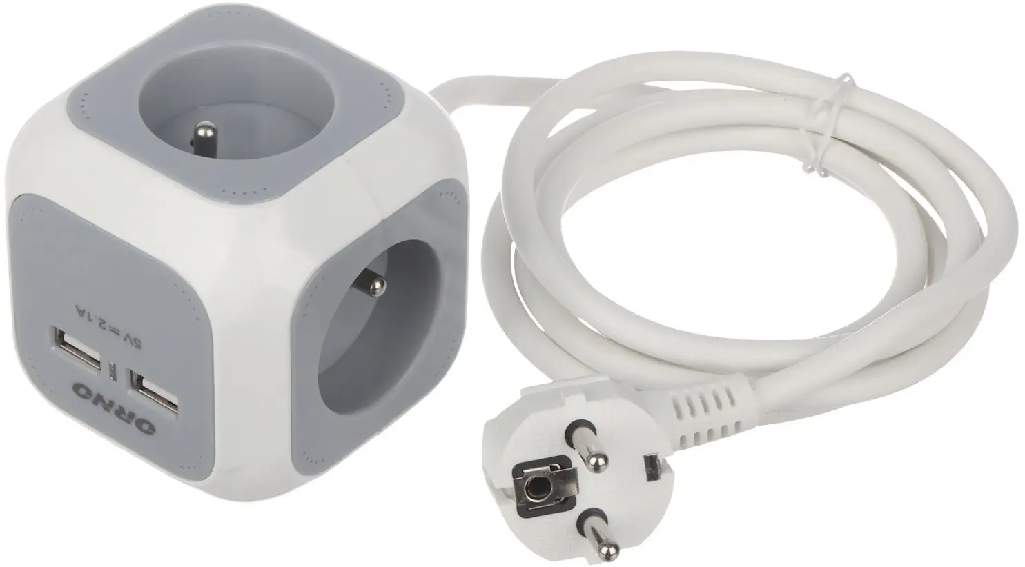 Сетевой фильтр-удлинитель Orno OR-AE-13144 (GS) 1.4m (Gray/White)