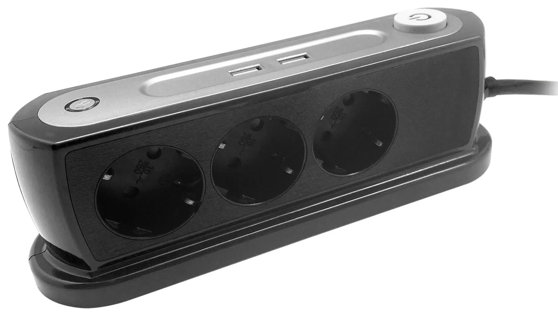 Сетевой фильтр-удлинитель Orno OR-AE-13190(GS)/B 1.4m (Black)