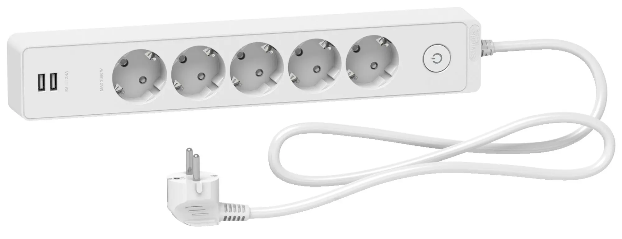 Prelungitor Schneider Unica Еxtend ST945U1W (White)