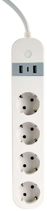 Сетевой фильтр Gembird TSL-PS-S4U-01-W 1.5м (White)