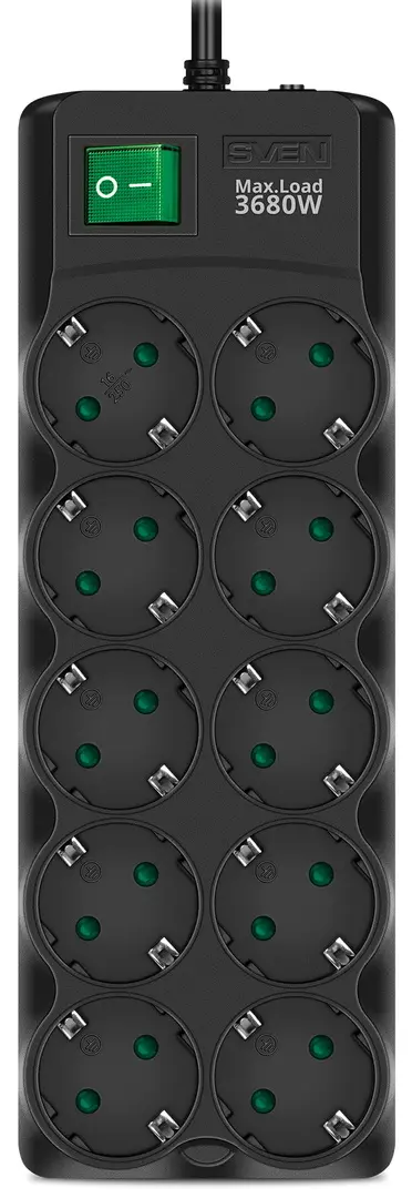 Filtru de retea-prelungitor Sven SF-10E-16 1.8m (Black)