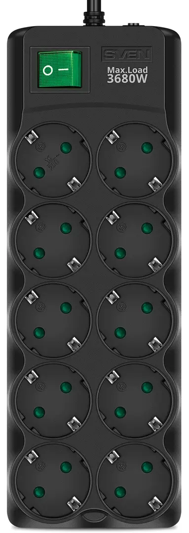 Filtru de retea-prelungitor Sven SF-10E-16 3m (Black)