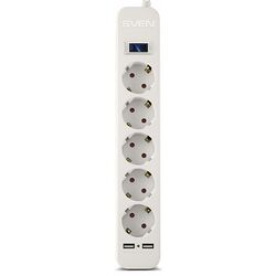 Сетевой фильтр-удлинитель Sven SF-05LU 1.8m (White)
