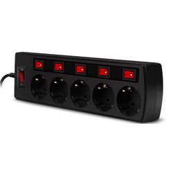 Filtru de retea-prelungitor Sven SF-05PL 3m (Black) Thumb