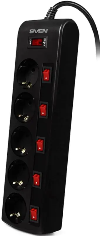 Filtru de retea-prelungitor Sven SF-05PL 3m (Black)