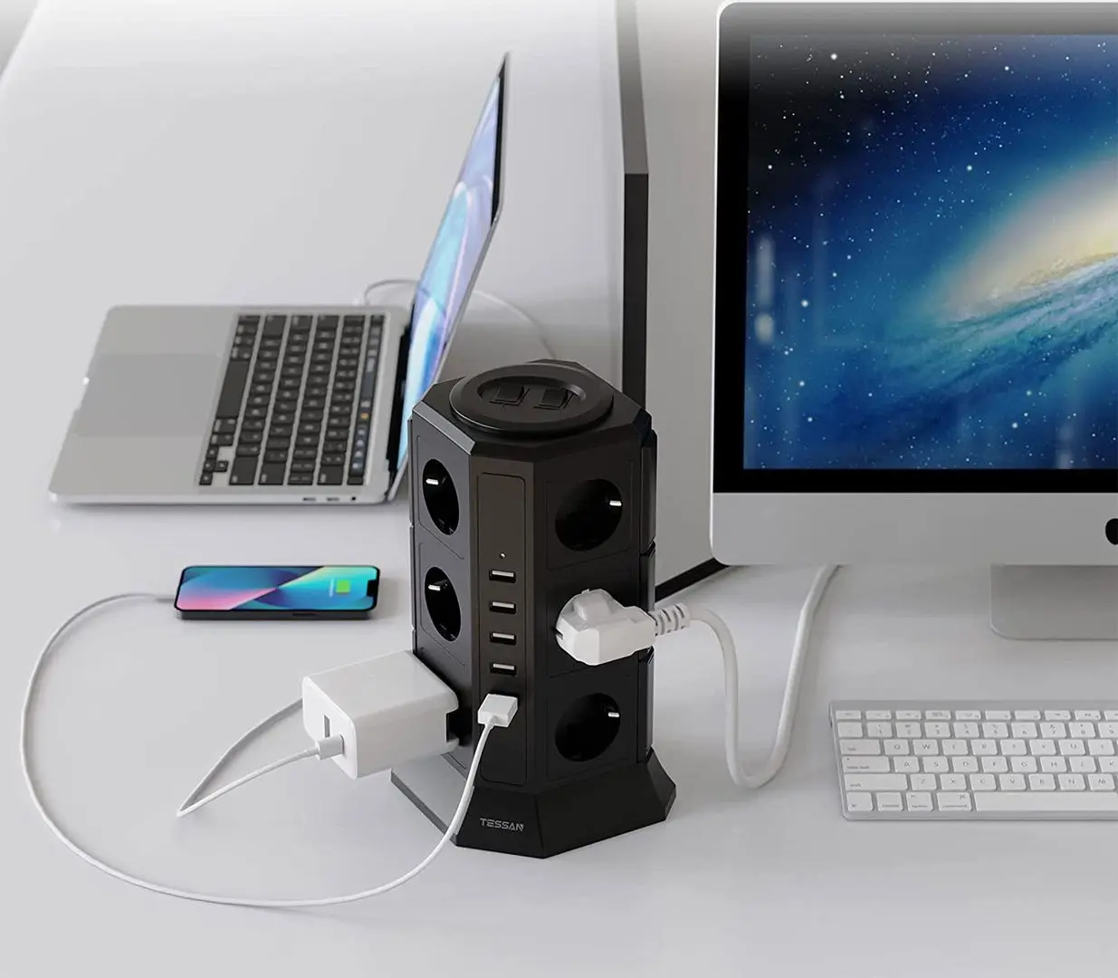 Удлинитель-башня Tessan TP-VA5U12E 2m (Black)