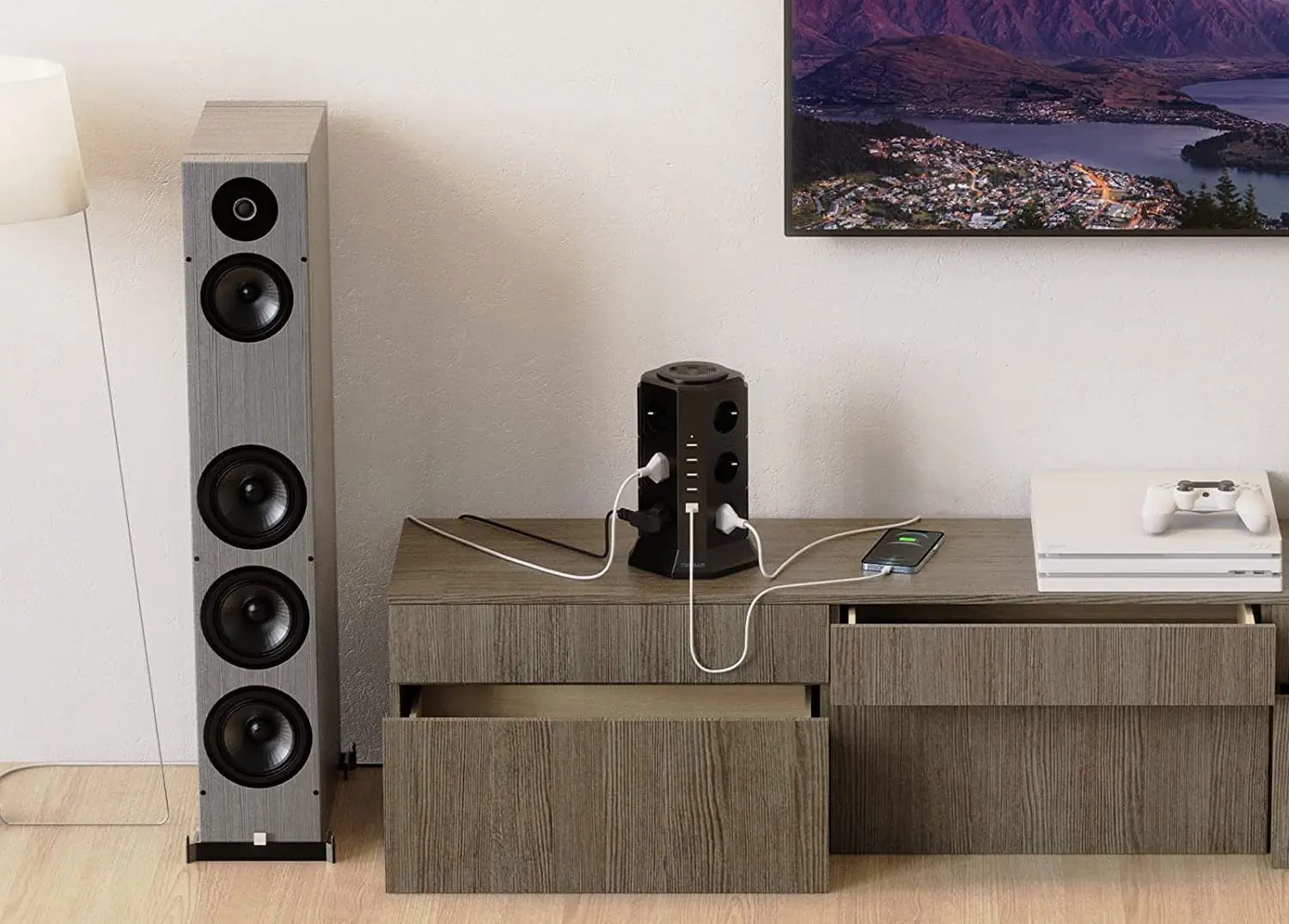 Удлинитель-башня Tessan TP-VA5U12E 2m (Black)