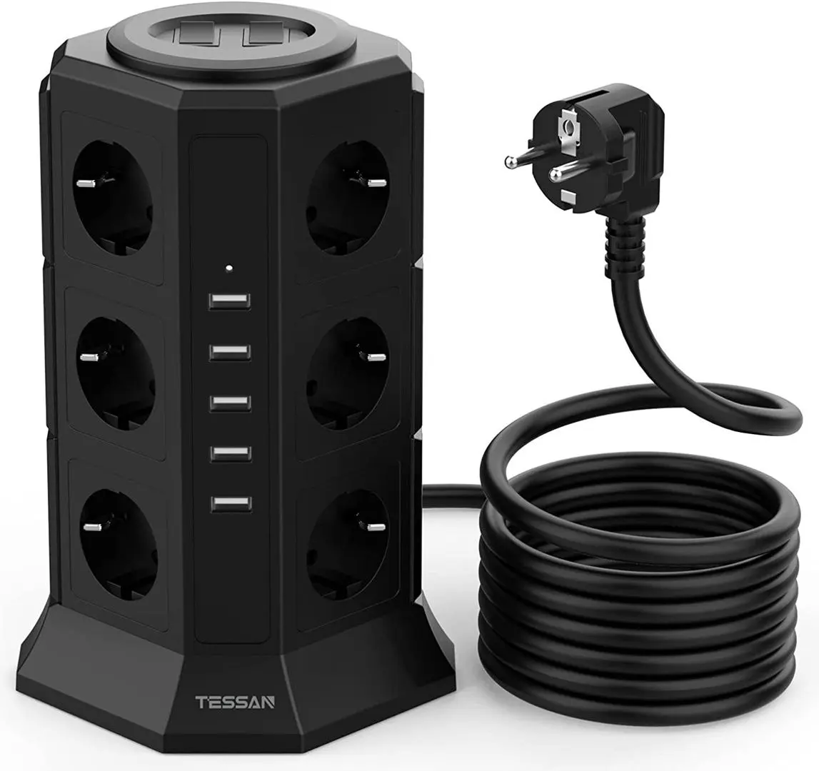 Удлинитель-башня Tessan TP-VA5U12E 2m (Black)