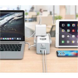 Удлинитель-куб Tessan TS-306 2m (White) Thumb