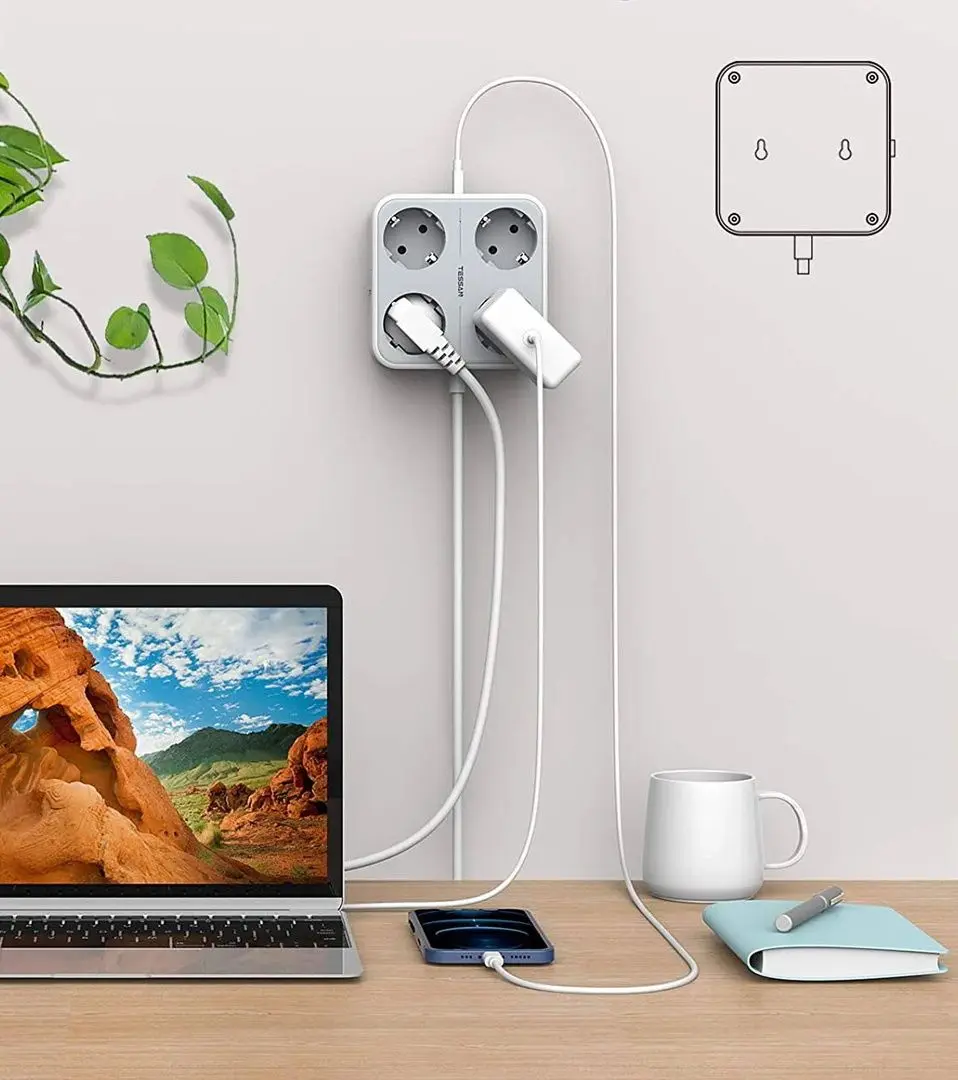 Удлинитель Tessan TS-302 1.5m (White)