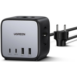 Filtru de retea-prelungitor Ugreen DigiNest Cube CD268 (Black/Gray) Thumb