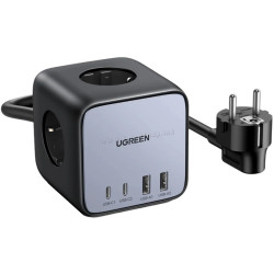 Filtru de retea-prelungitor Ugreen DigiNest Cube CD268 (Black/Gray)