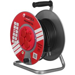 Удлинитель на катушке Vertex PB25METAL 25м (Red/Black) Thumb