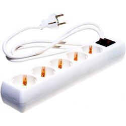 Удлинитель Volsten 5x1.5-ZDV 1.5m (White)