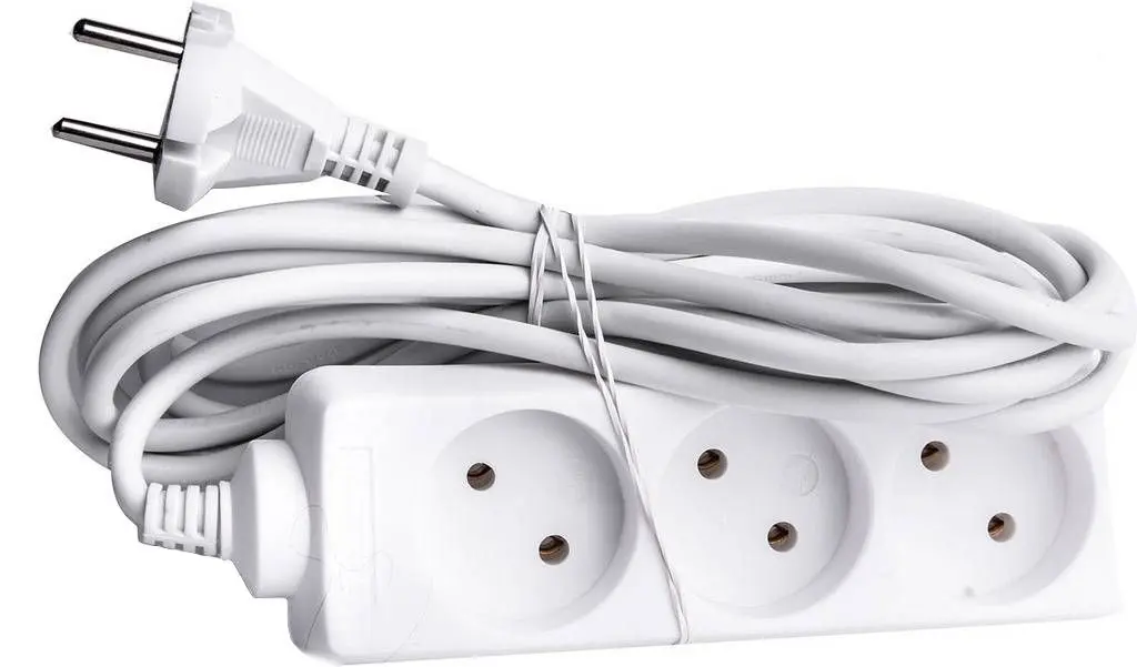 Prelungitor Volsten S 3x1.5 1.5m (White) - 2