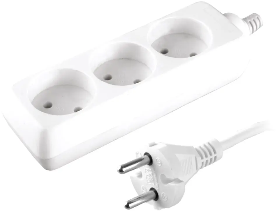 Prelungitor Volsten S 3x1.5 1.5m (White)