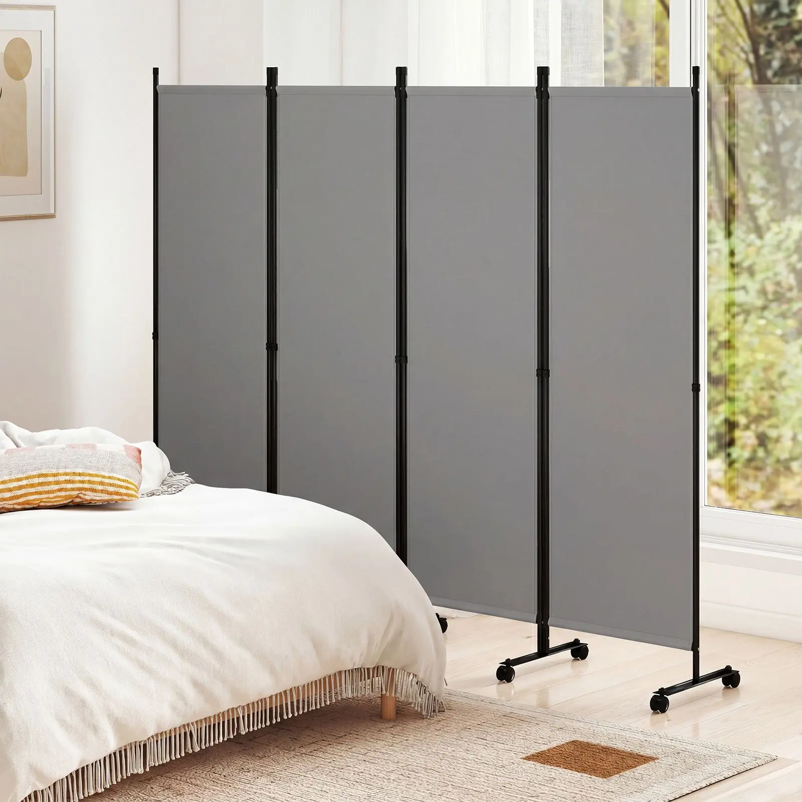 Ширма для комнаты Costway HV10994GR (Grey) - 4