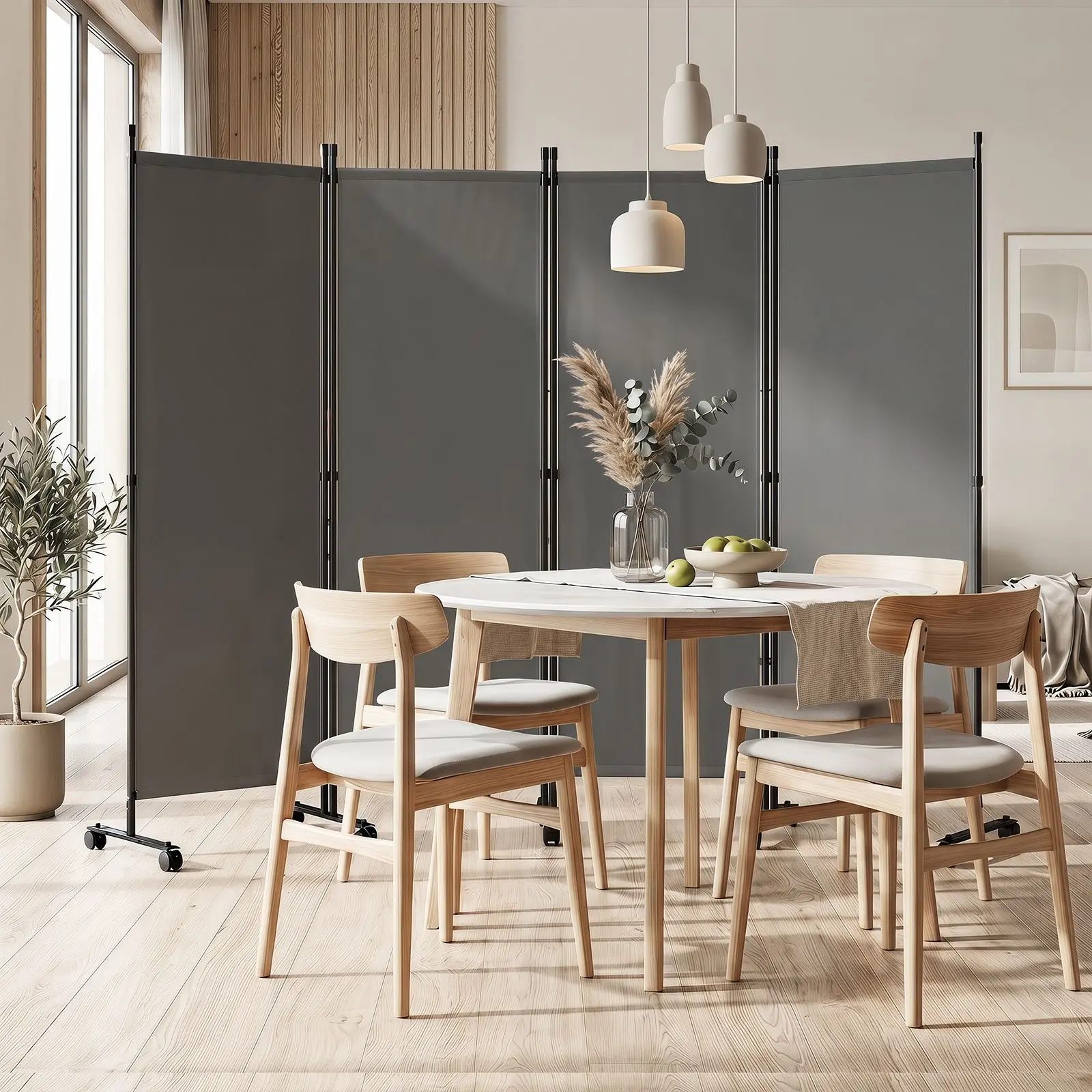 Ширма для комнаты Costway HV10994GR (Grey) - 5