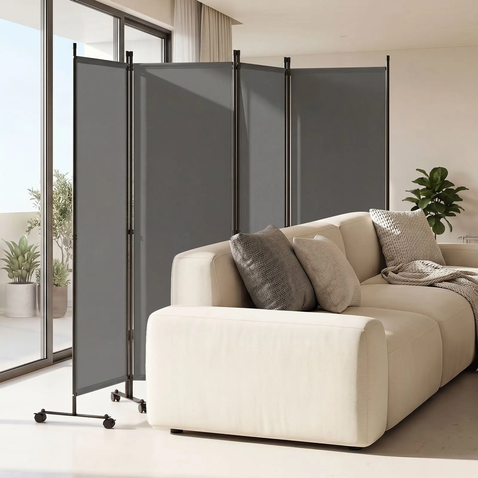 Ширма для комнаты Costway HV10994GR (Grey) - 6