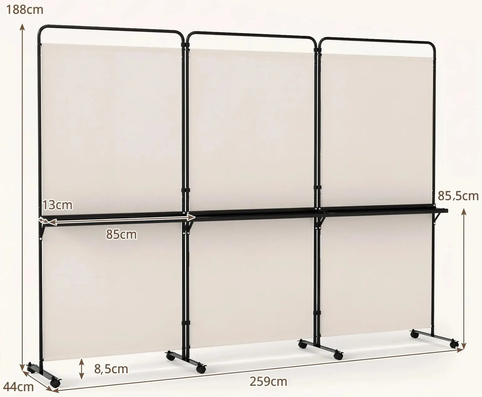 Ширма для комнаты Costway HV11025WH (White) - 2