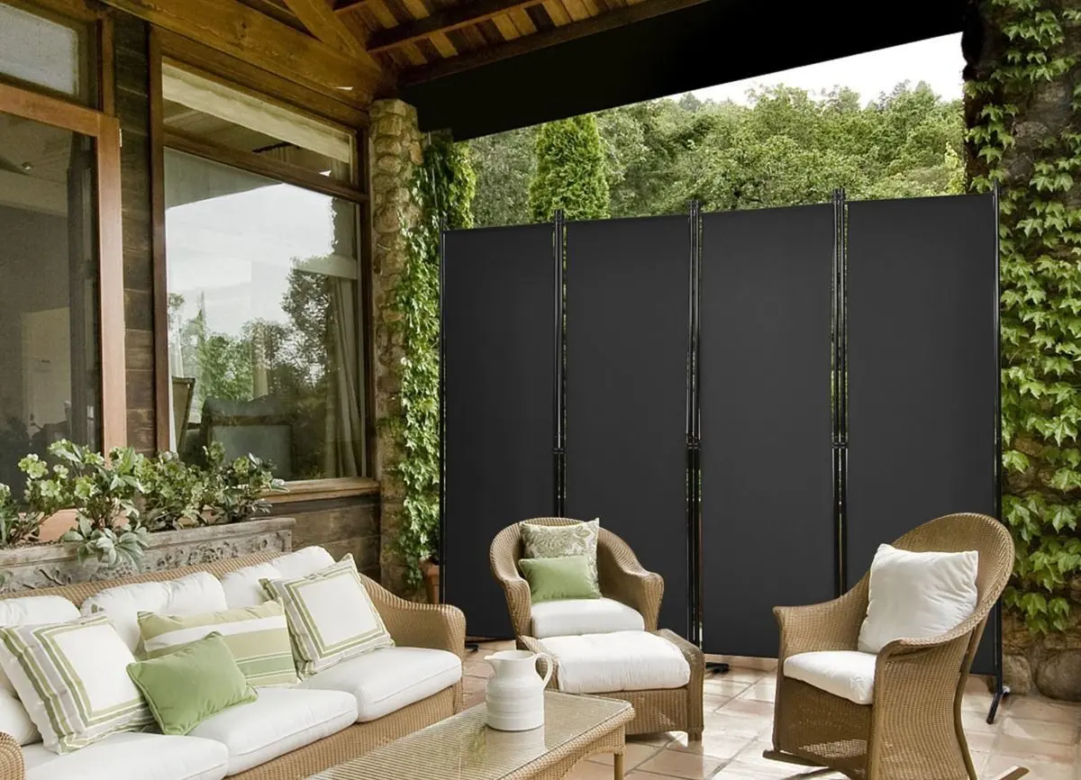 Paravan de camera Costway HW68273BK (Black)