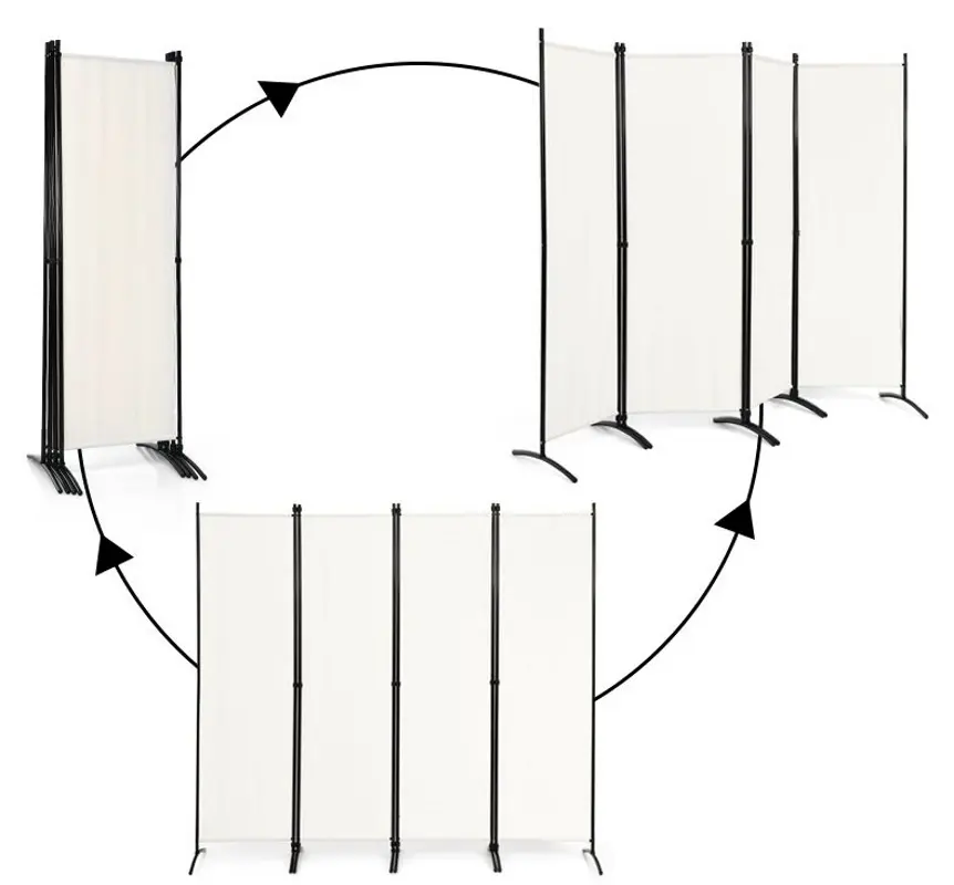 Paravan de camera Costway HW68273WH (Beige/Black)