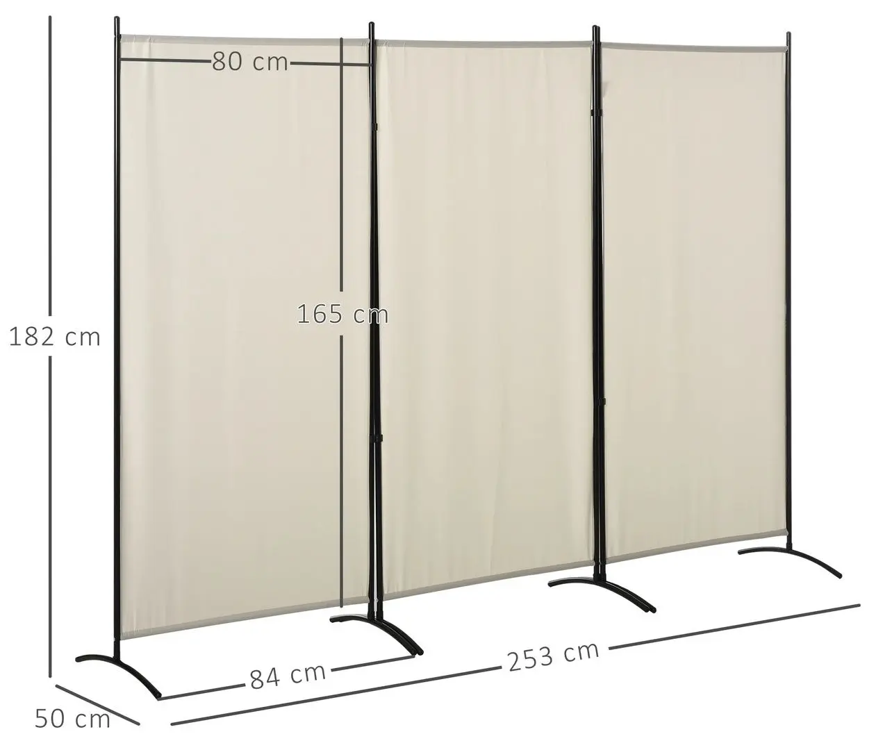 Paravan de camera Homcom 830-306V01BG (Beige)