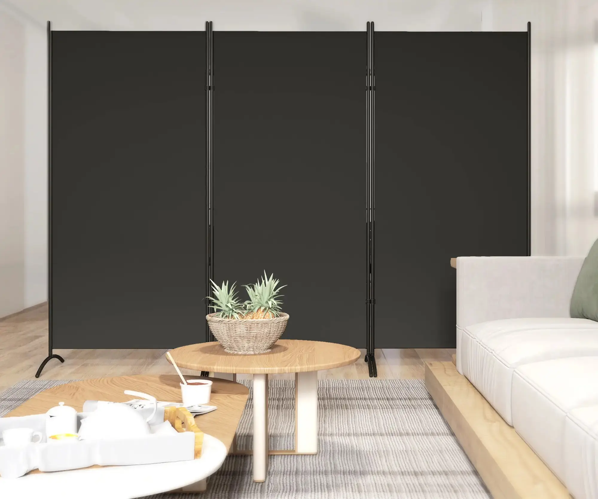 Paravan de camera Homcom 830-306V01BK (Black) - 5