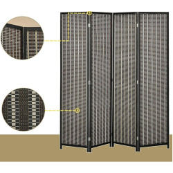 Ширма для комнаты Homcom 830-311 (Black/Brown) Thumb