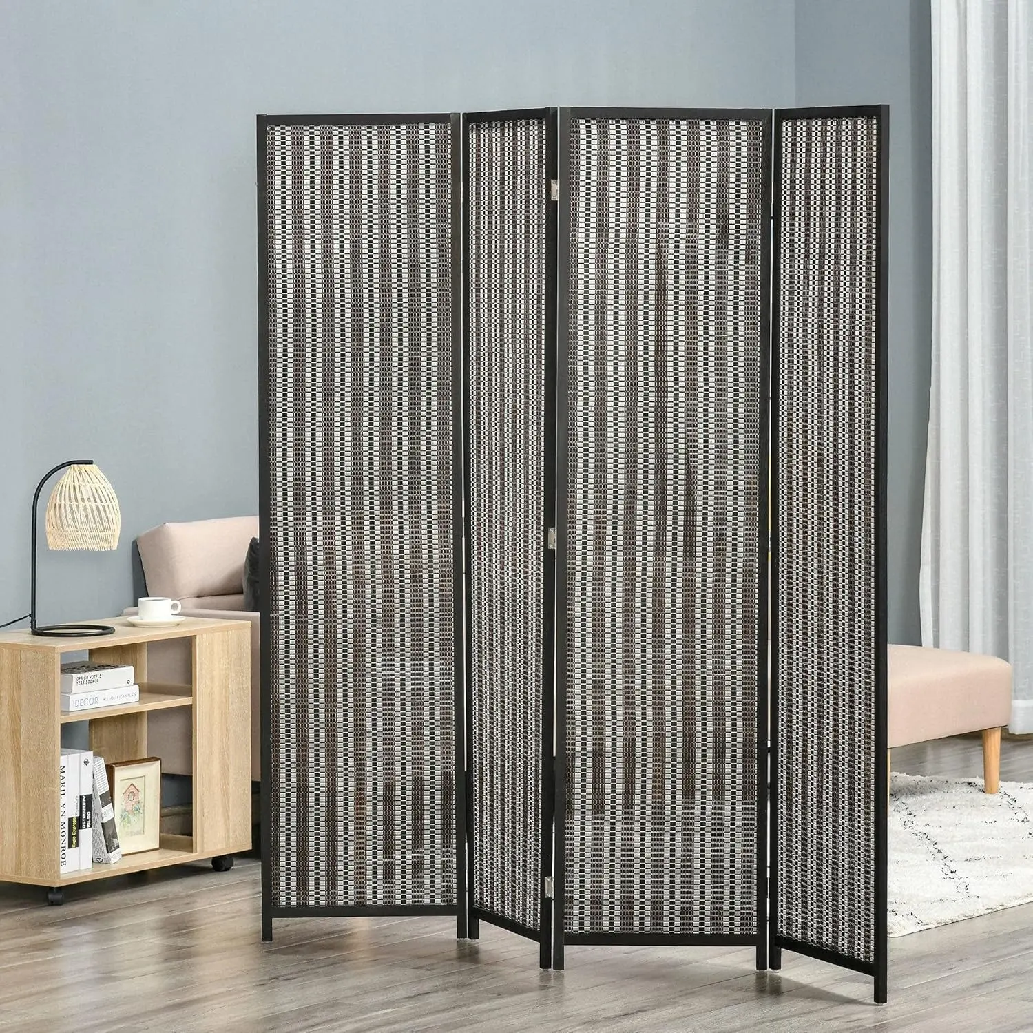 Ширма для комнаты Homcom 830-311 (Black/Brown) - 6