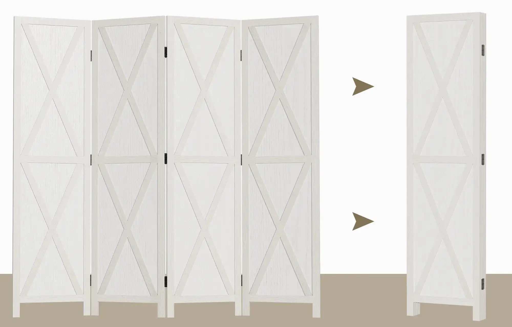 Ширма для комнаты Homcom 830-347WT (White) - 4