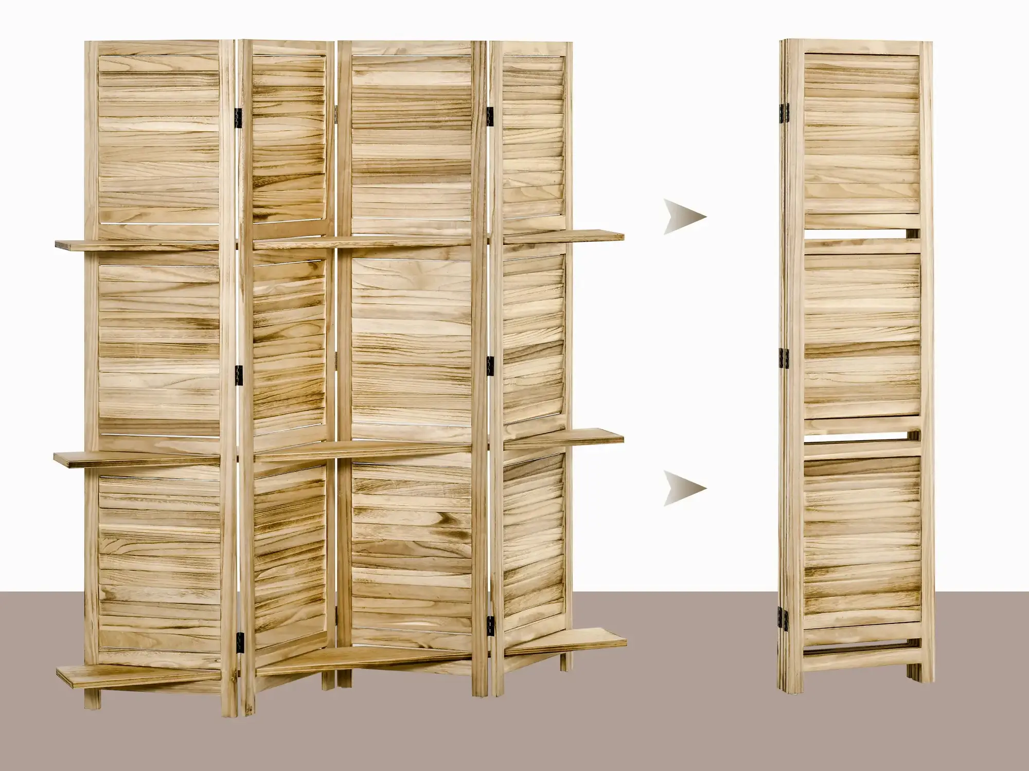 Ширма для комнаты Homcom 830-368ND (Natural) - 4