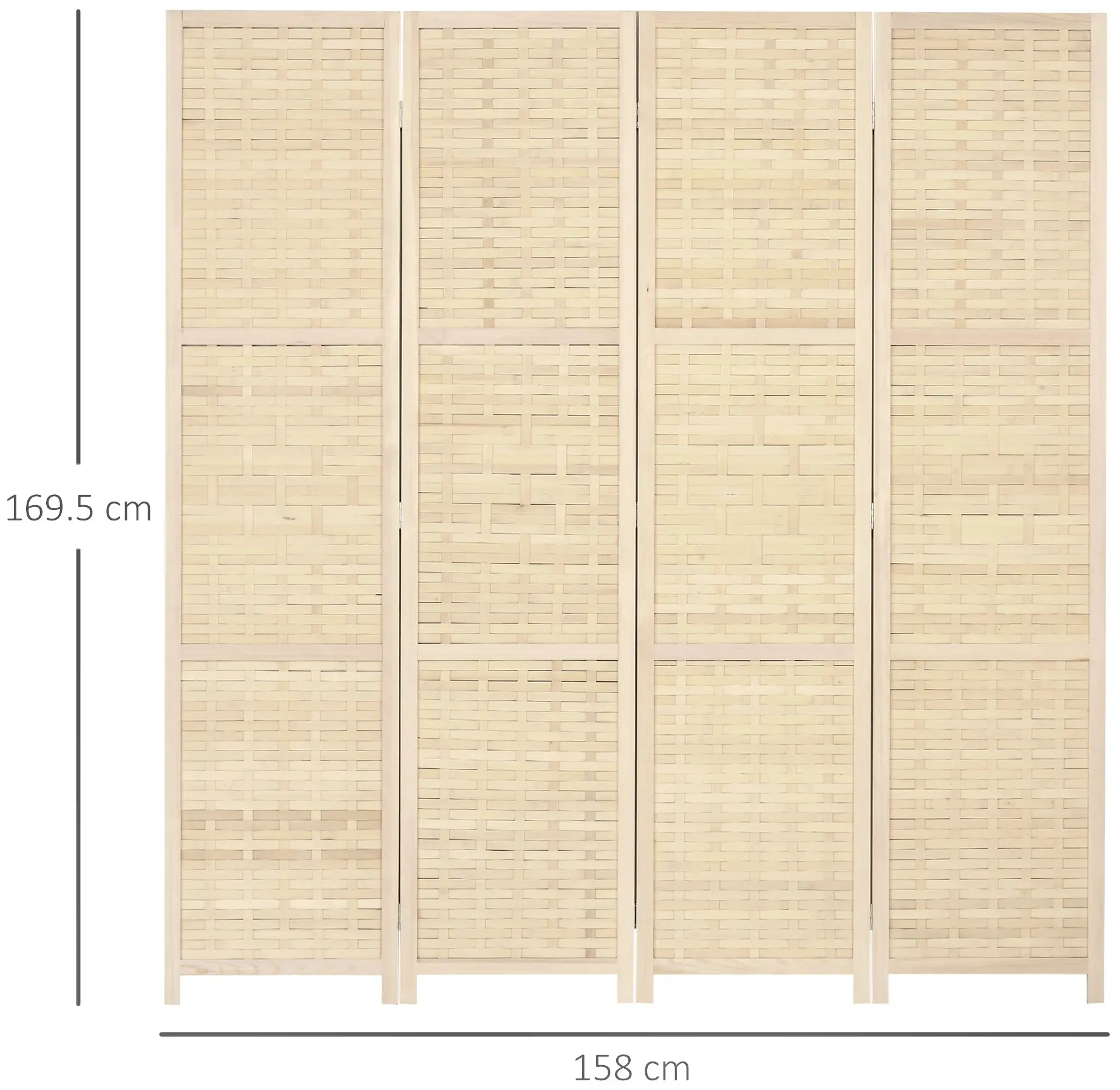Paravan de camera Homcom 830-623V00ND (Natural) - 3