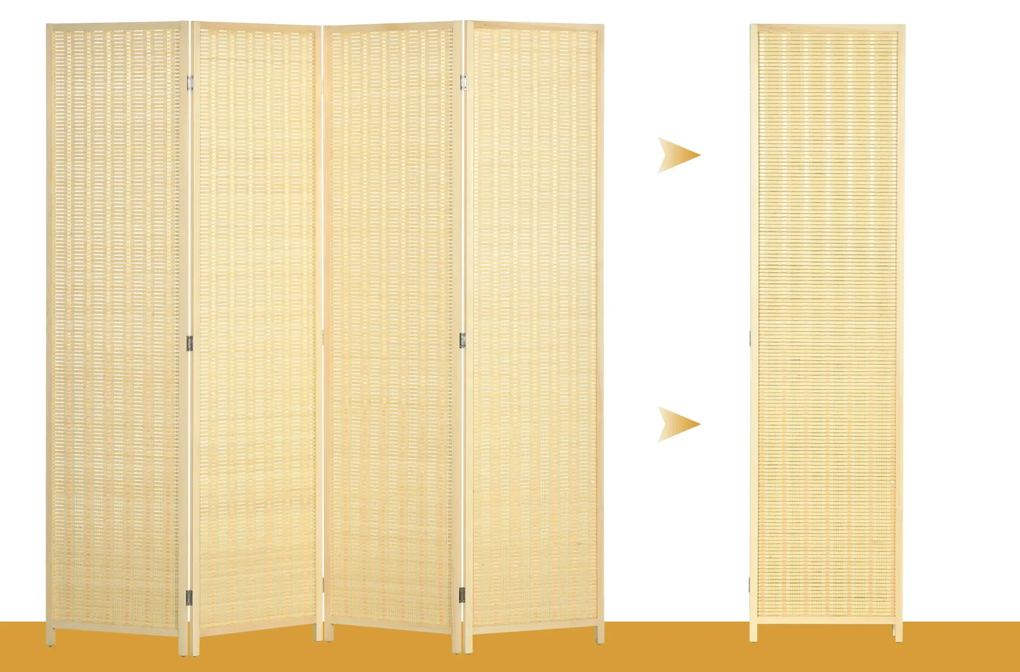 Ширма для комнаты Homcom 830-700V00ND (Natural) - 3