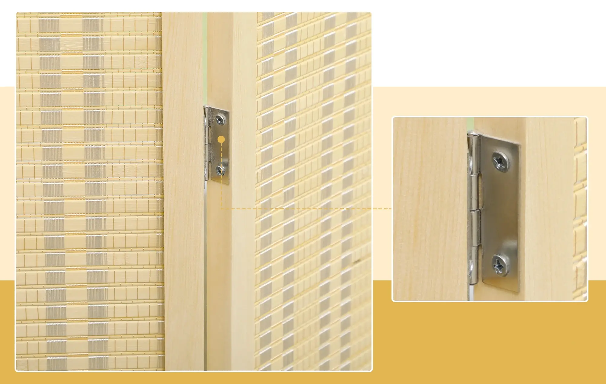 Ширма для комнаты Homcom 830-700V00ND (Natural) - 5