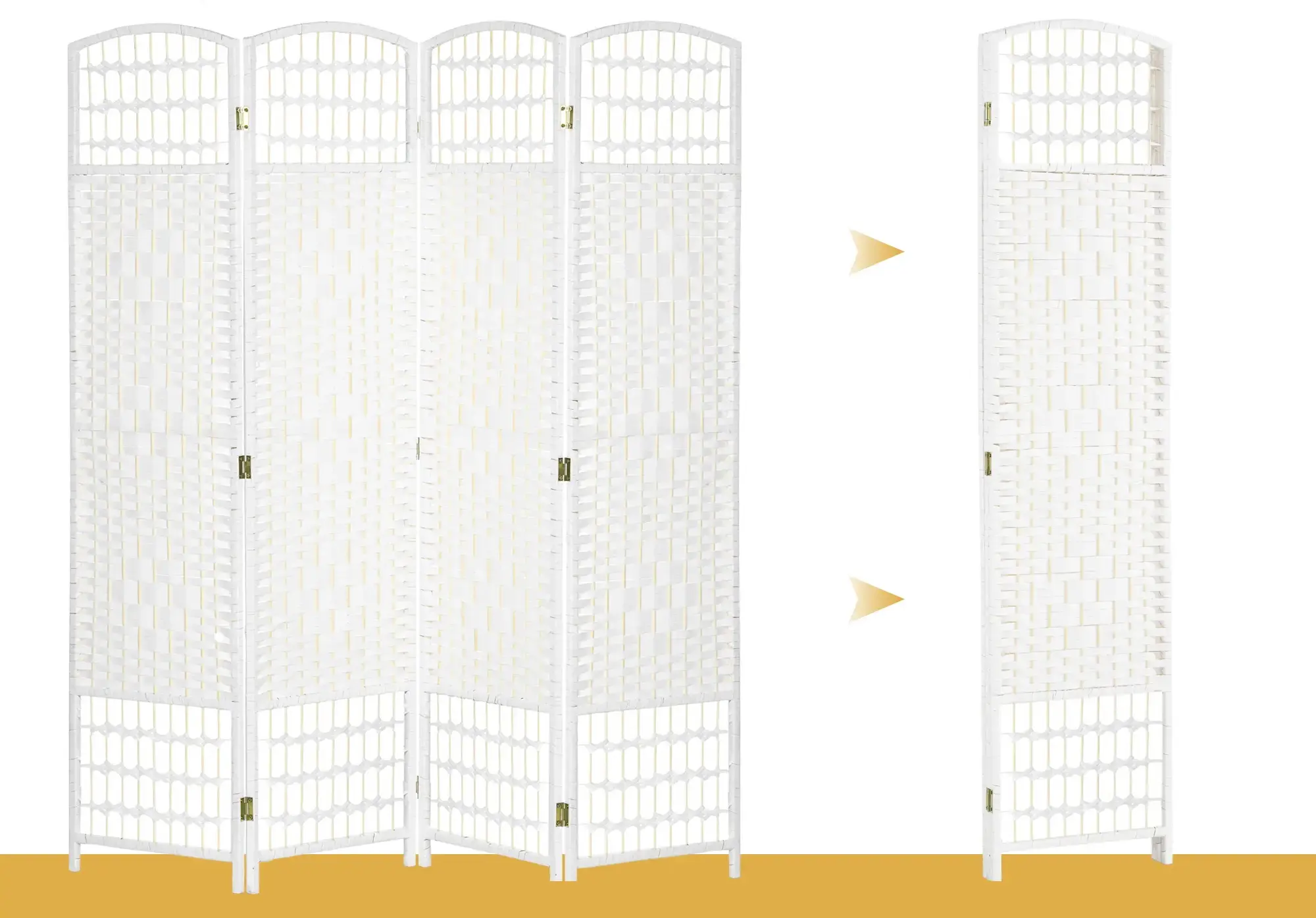 Ширма для комнаты Homcom 830-701V00WT (White) - 4