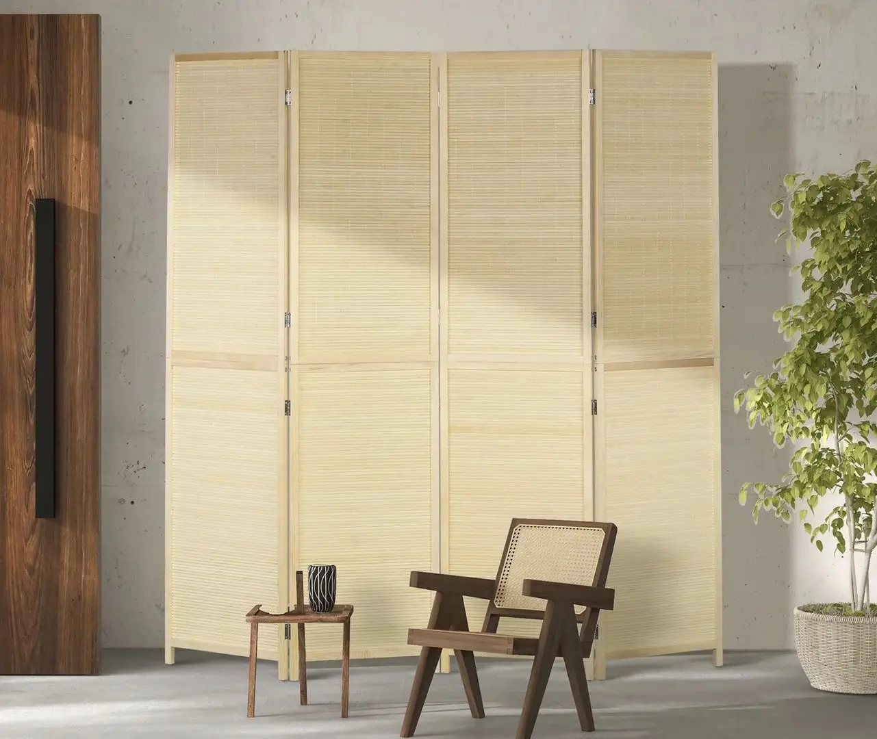 Ширма для комнаты Homcom 830-831V01ND (Natural Wood)