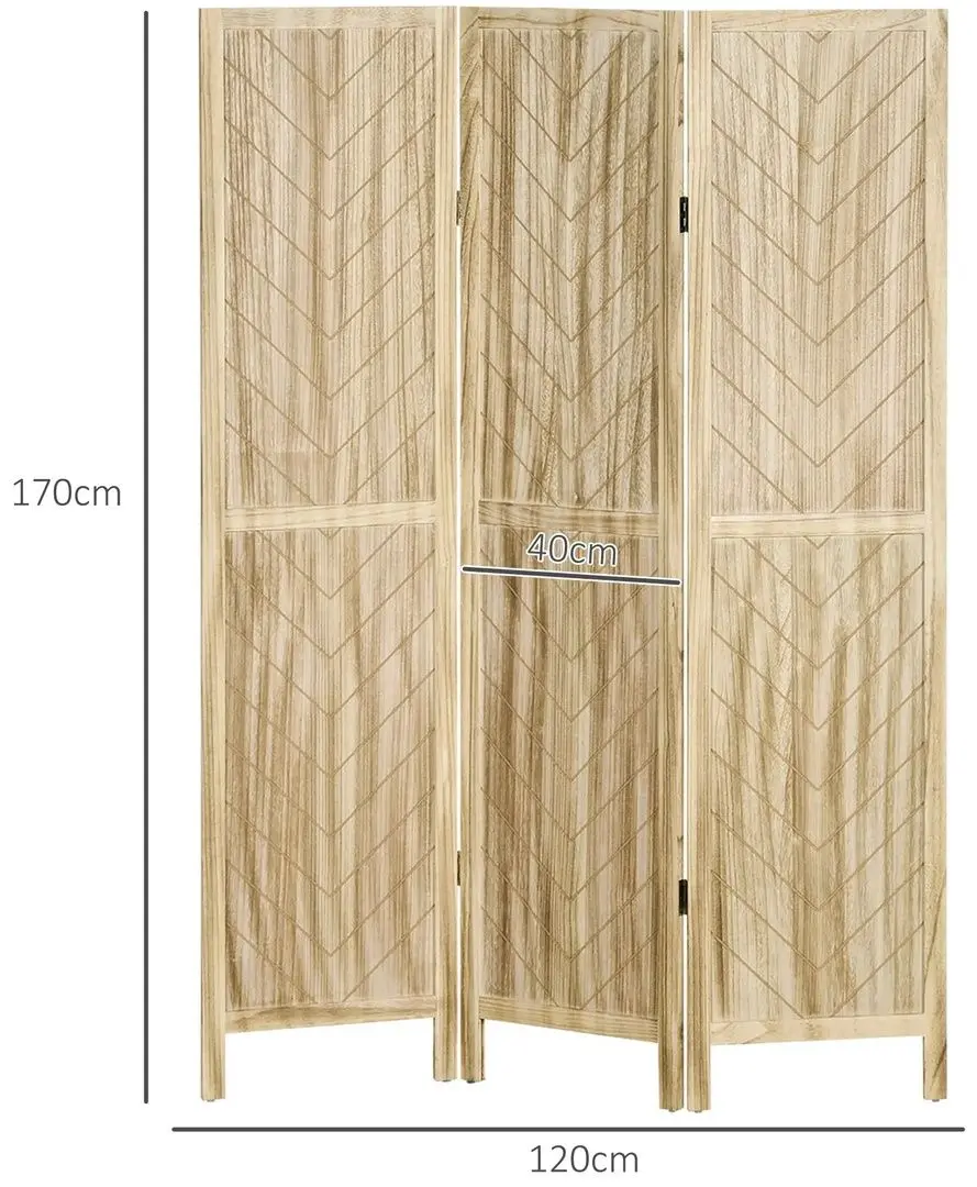 Paravan de camera Homcom 830-833V00ND (Natural)