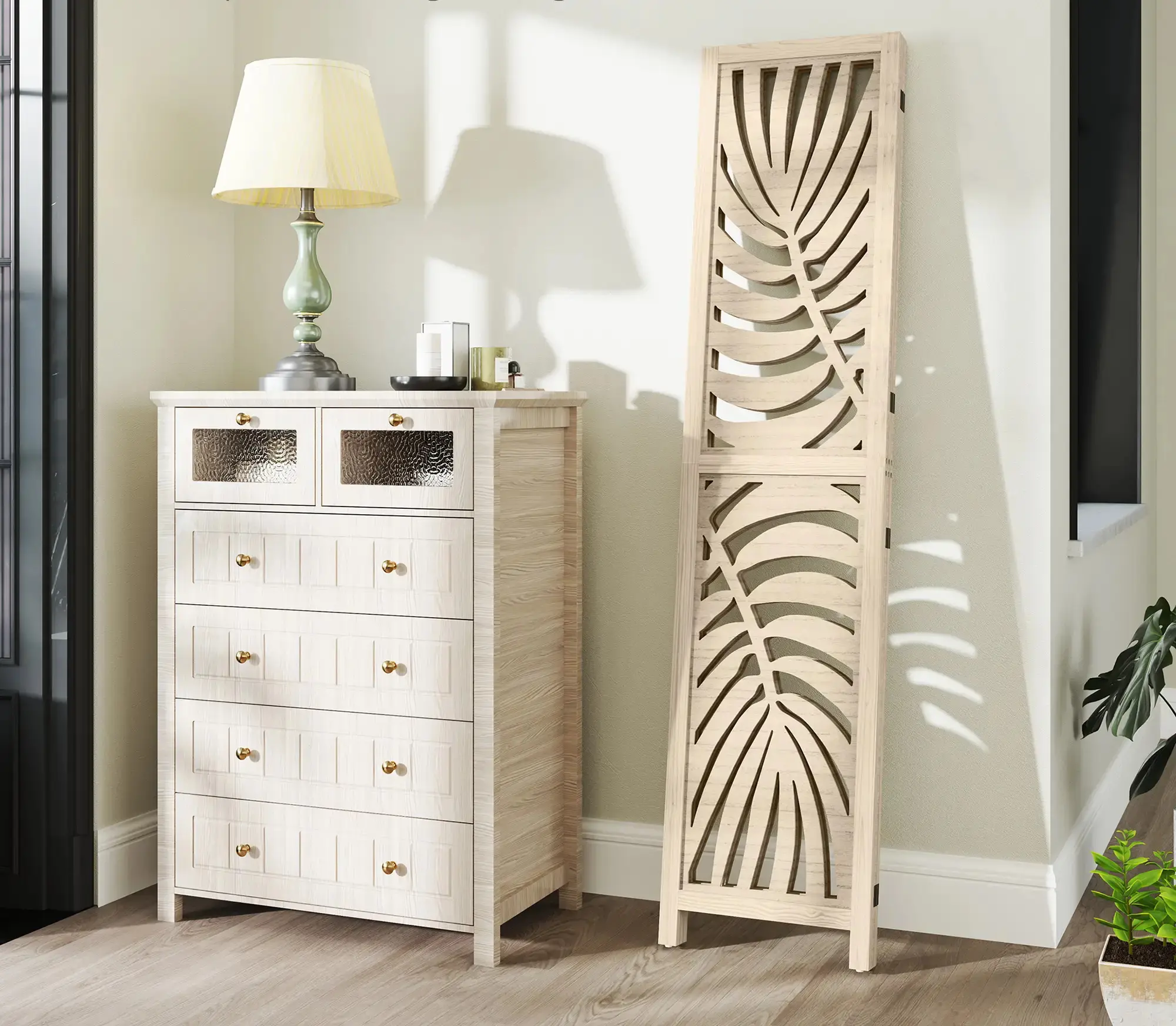 Ширма для комнаты Homcom 830-963V00ND (Natural) - 8