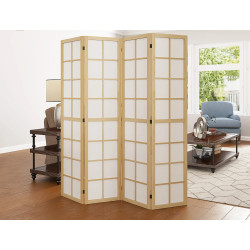 Paravan de camera Homcom 830-965V01ND (Natural/White) Thumb