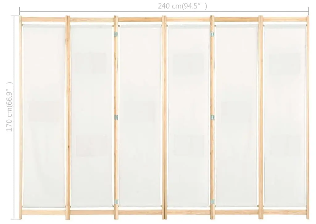 Ширма для комнаты VidaXL 248174 (Cream) - 7