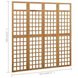 Paravan de camera VidaXL 316479 (Natural) Thumb