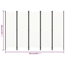 Ширма для комнаты VidaXL 320723 (White) Thumb