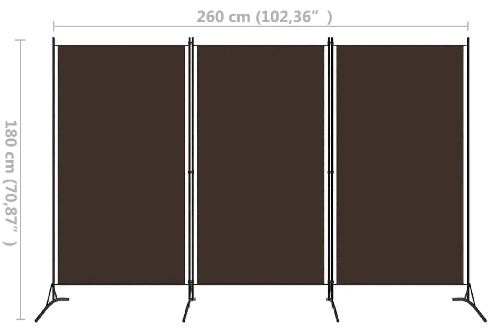 Paravan de camera VidaXL 320732 (Brown)