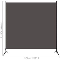 Paravan de camera VidaXL 320737 (Anthracite) Thumb