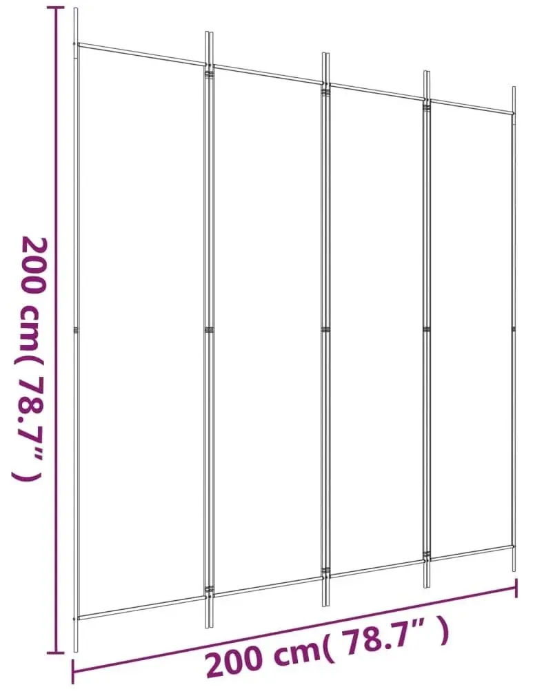 Paravan de camera VidaXL 350184 (Anthracite)