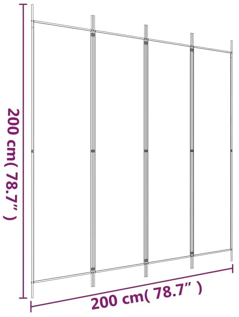 Paravan de camera VidaXL 350185 (Black)
