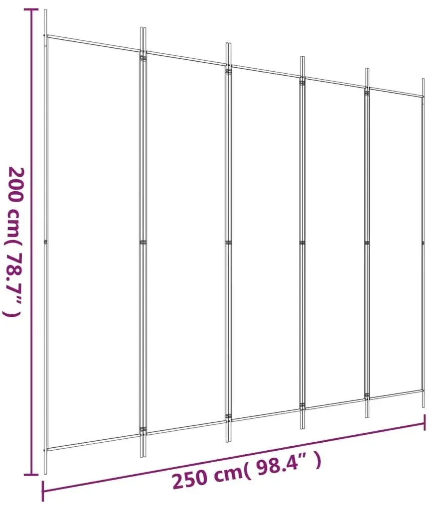 Ширма для комнаты VidaXL 350186 (White)