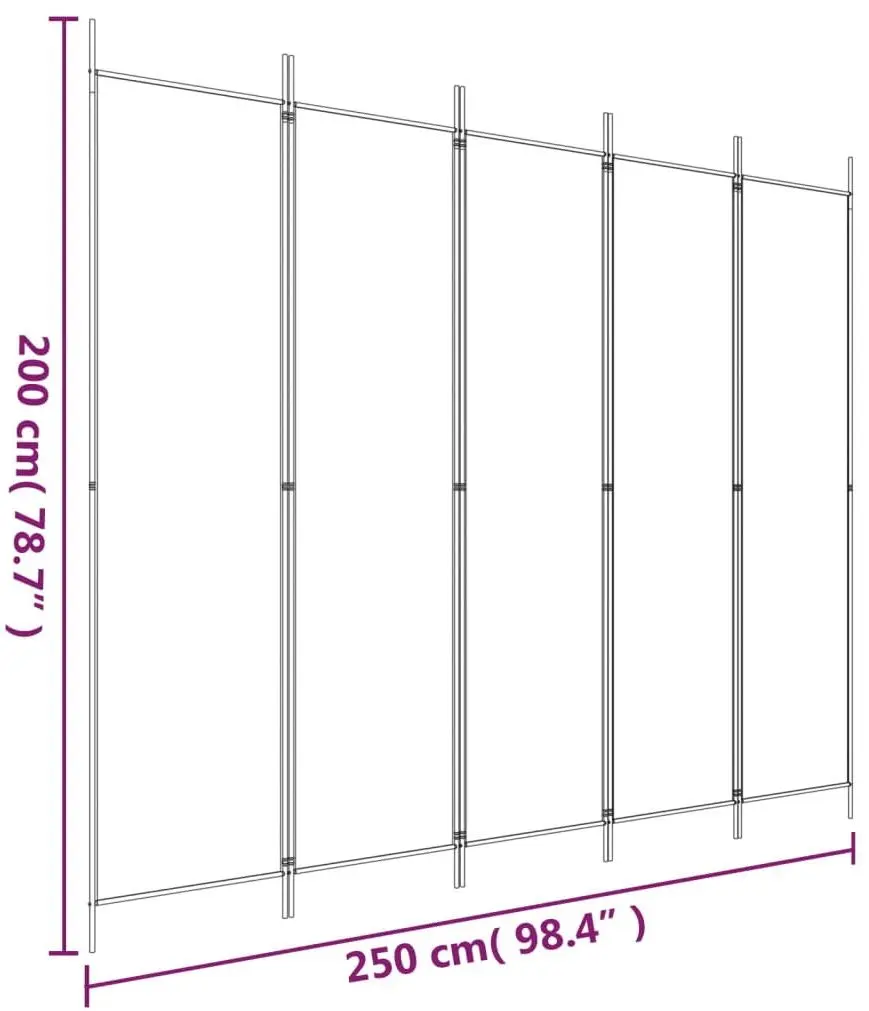 Ширма для комнаты VidaXL 350188 (Anthracite)