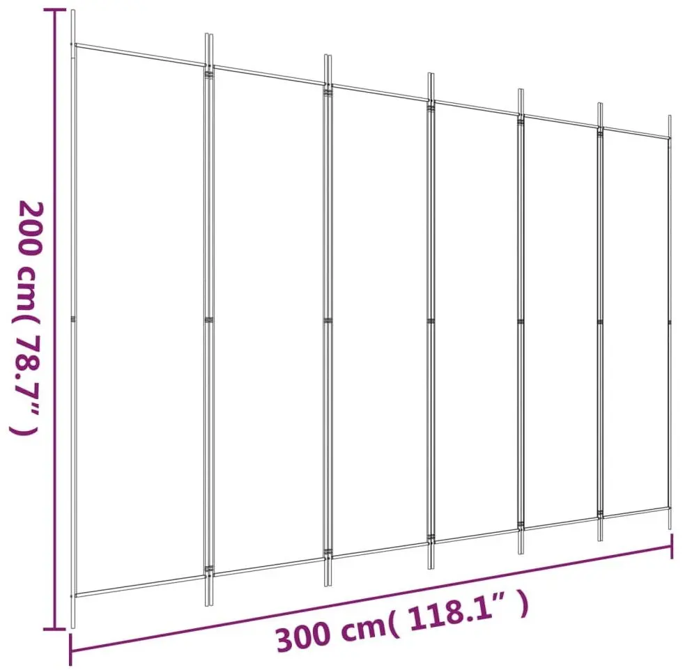 Paravan de camera VidaXL 350193 (Black)